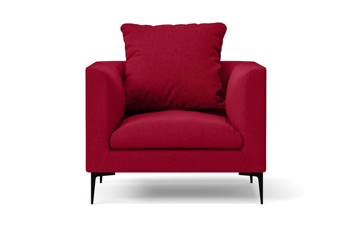 Aprilia Armchair Red Linen Fabric