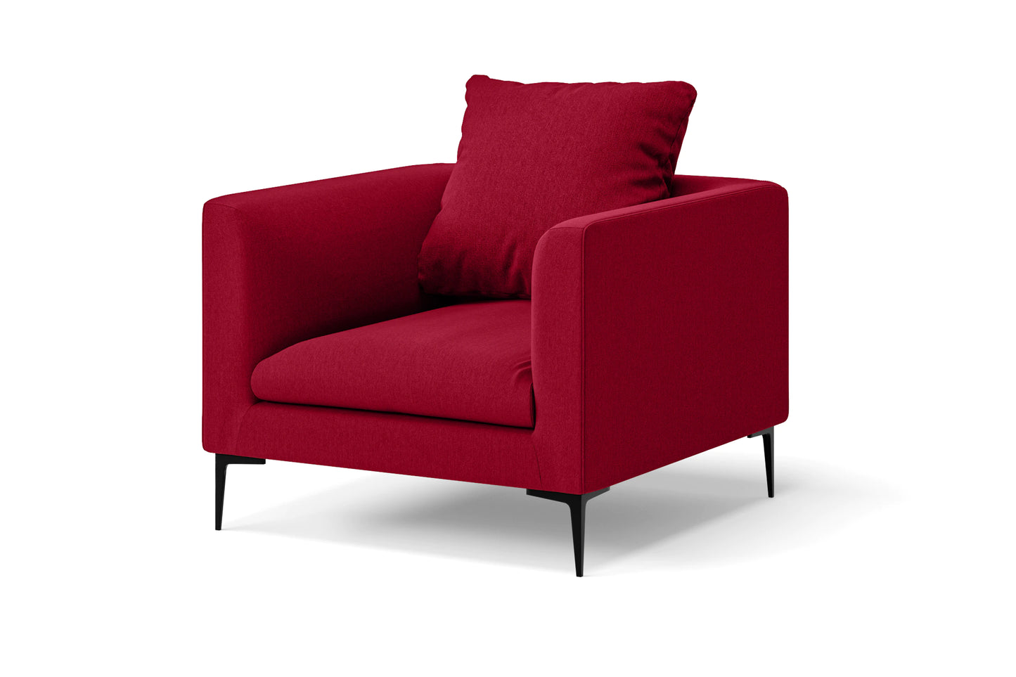 Aprilia Armchair Red Linen Fabric