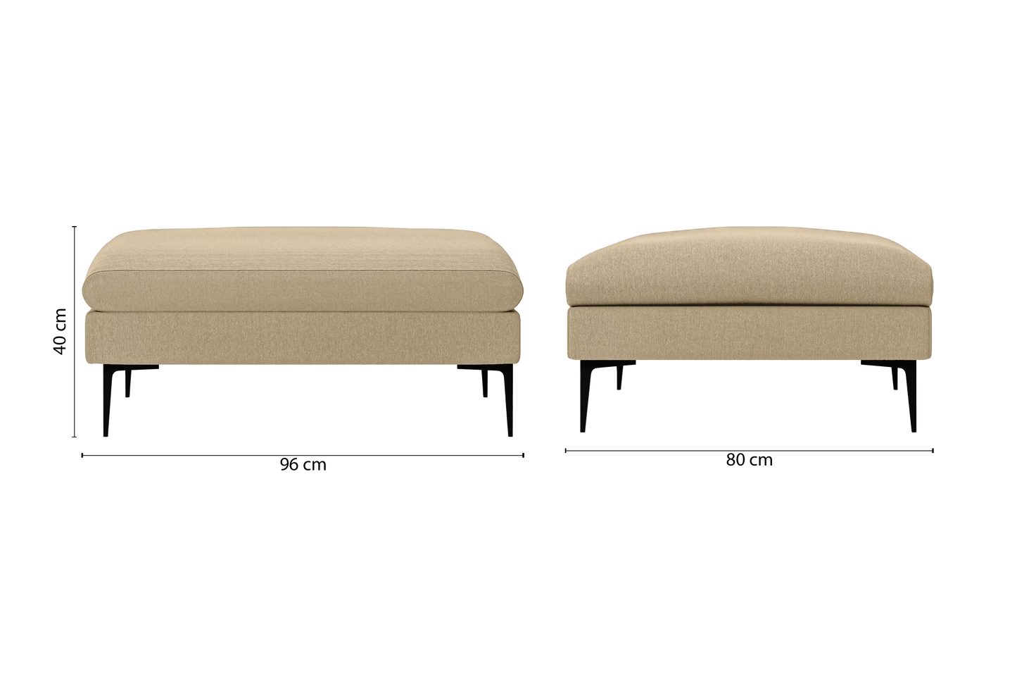 Aprilia Ottoman Beige Linen Fabric