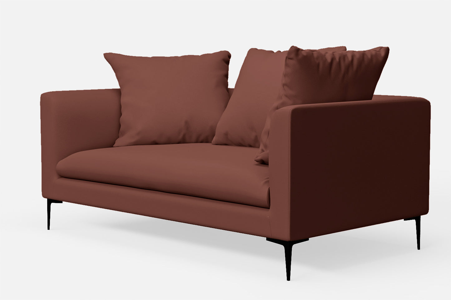 Aprilia 2 Seater Sofa Mauve Leather