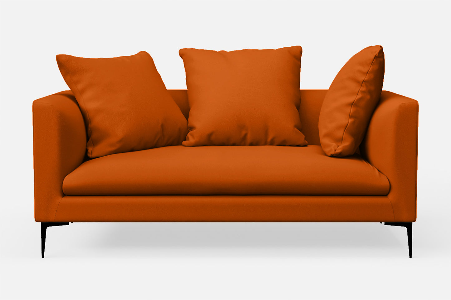 Aprilia 2 Seater Sofa Orange Leather