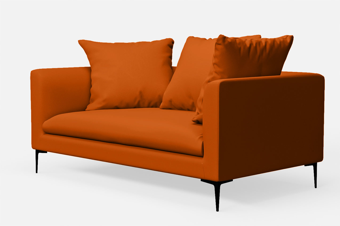 Aprilia 2 Seater Sofa Orange Leather