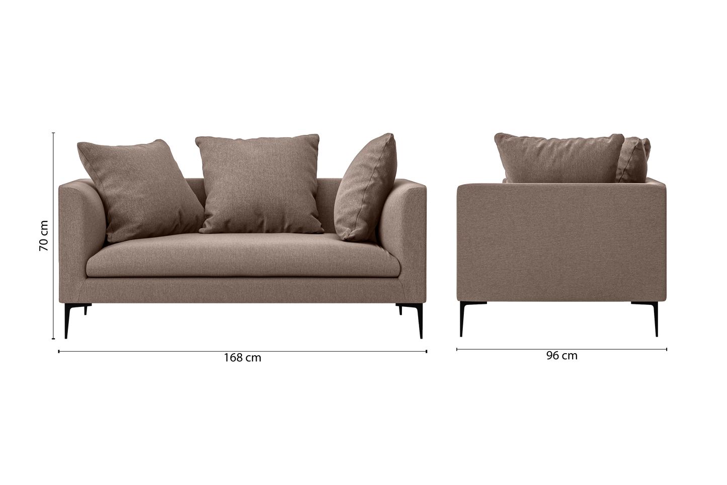 Aprilia 2 Seater Sofa Caramel Linen Fabric