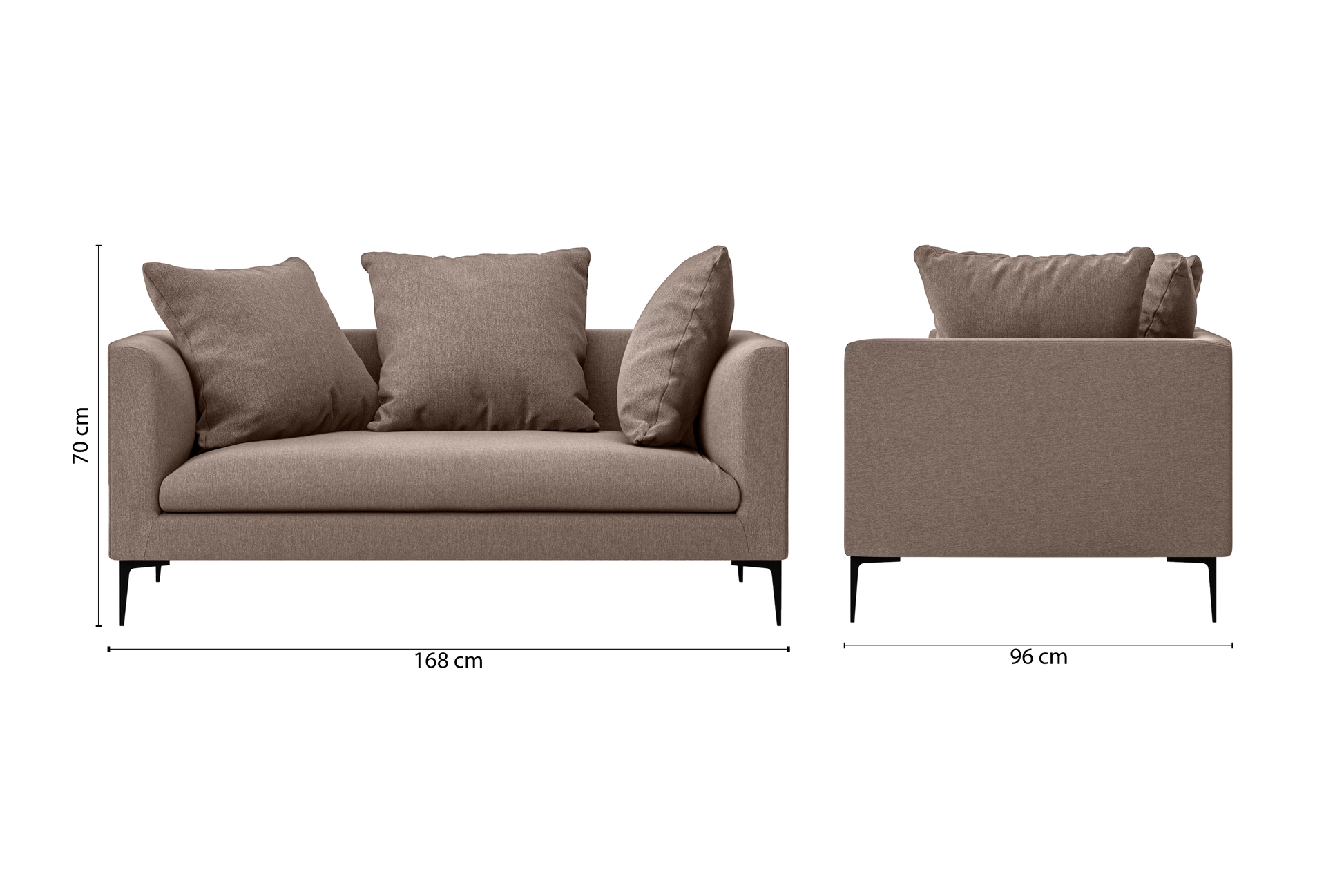 Aprilia 2 Seater Sofa Caramel Linen Fabric