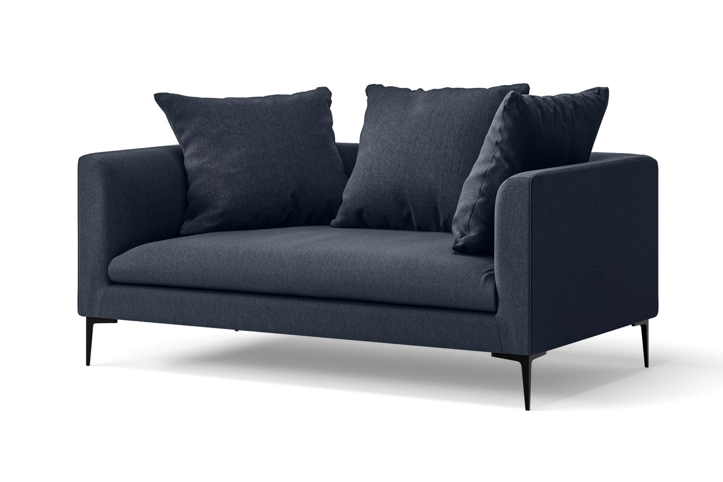 Aprilia 2 Seater Sofa Dark Blue Linen Fabric