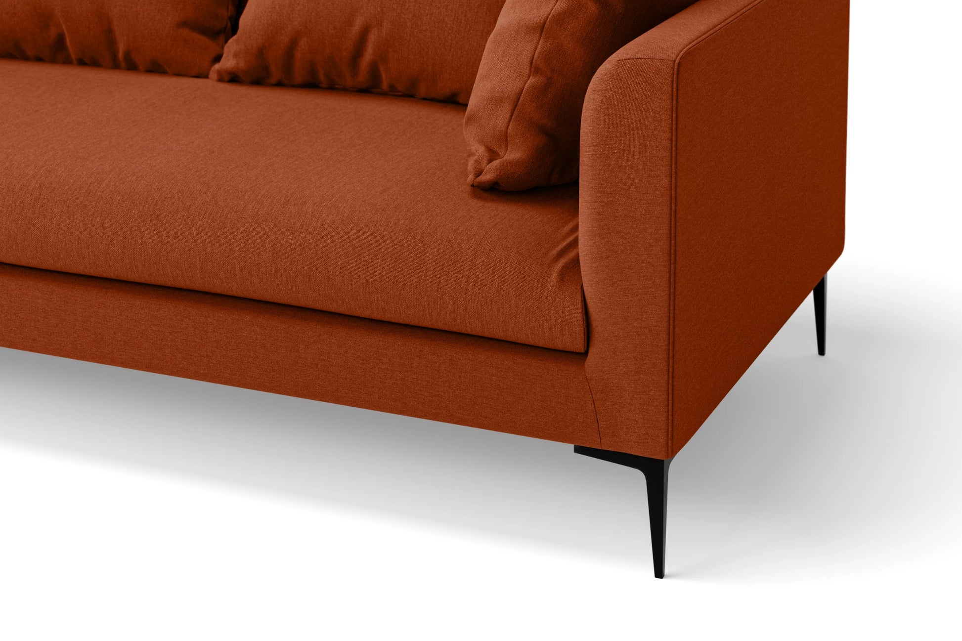 Aprilia 2 Seater Sofa Orange Linen Fabric