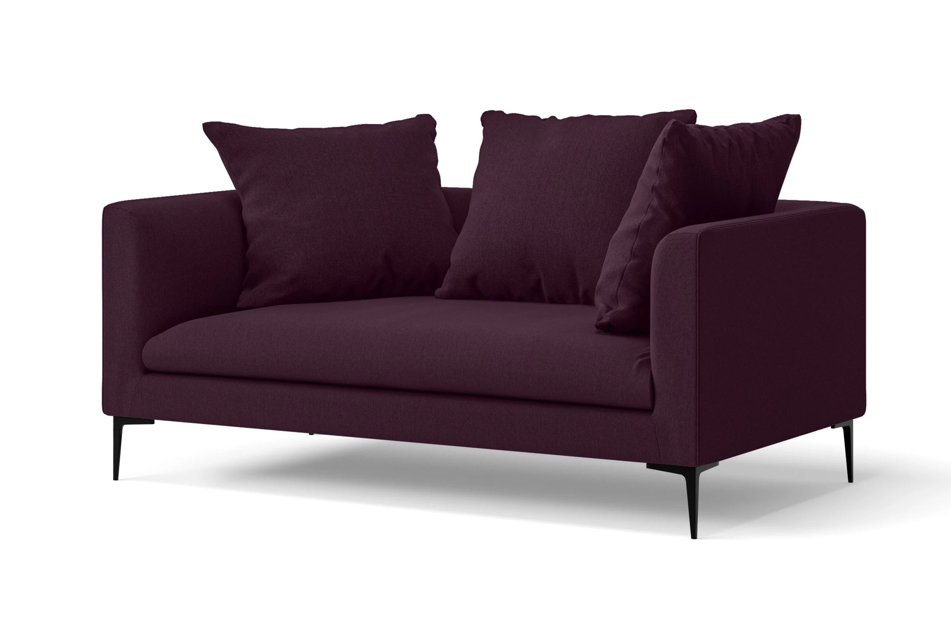 Aprilia 2 Seater Sofa Purple Linen Fabric