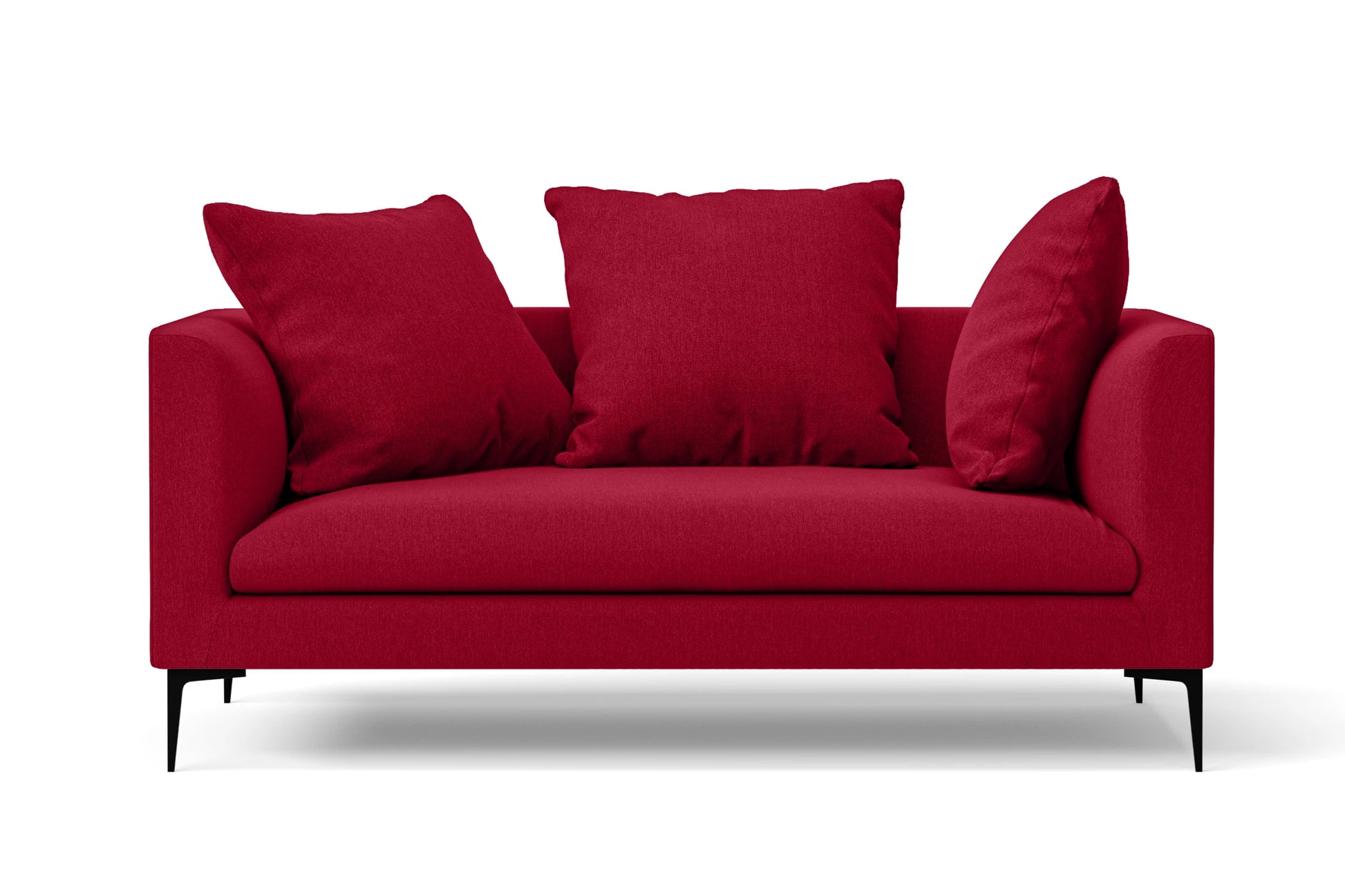 Aprilia 2 Seater Sofa Red Linen Fabric