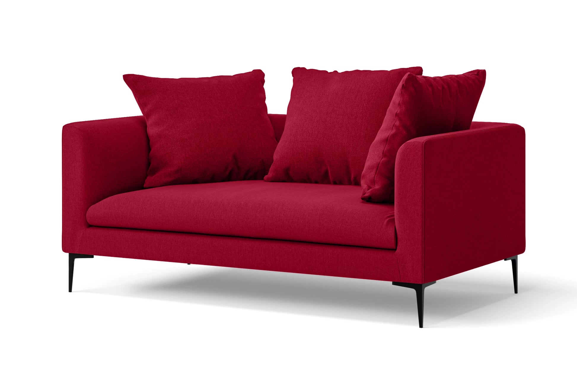 Aprilia 2 Seater Sofa Red Linen Fabric