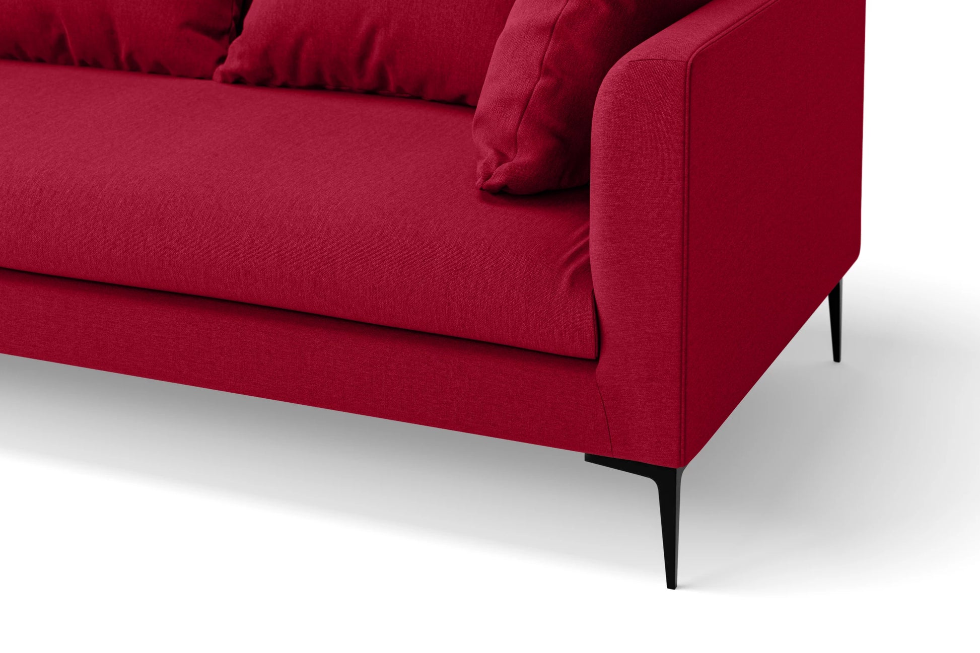 Aprilia 2 Seater Sofa Red Linen Fabric