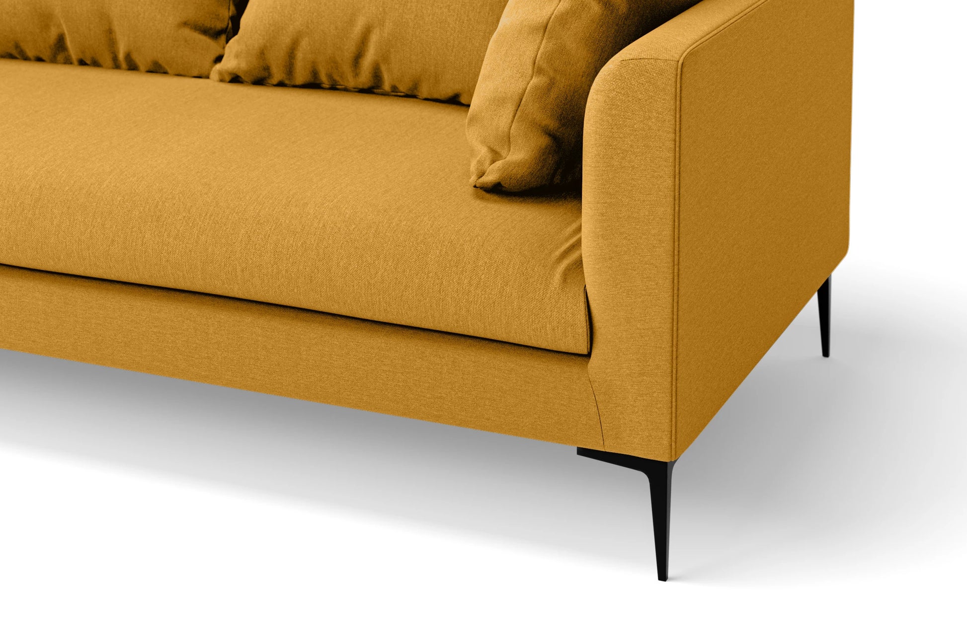 Aprilia 2 Seater Sofa Yellow Linen Fabric