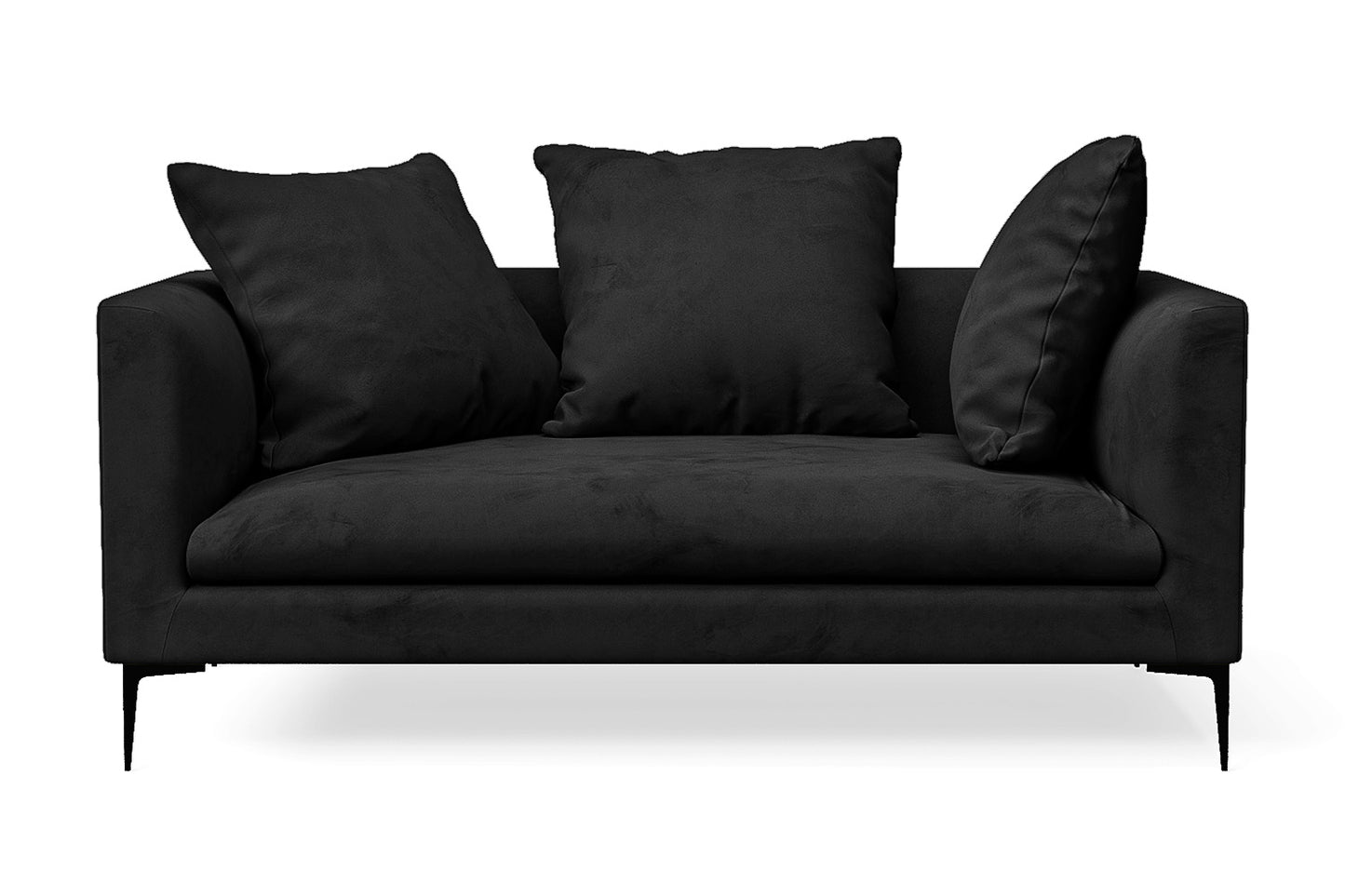 Aprilia 2 Seater Sofa Black Velvet