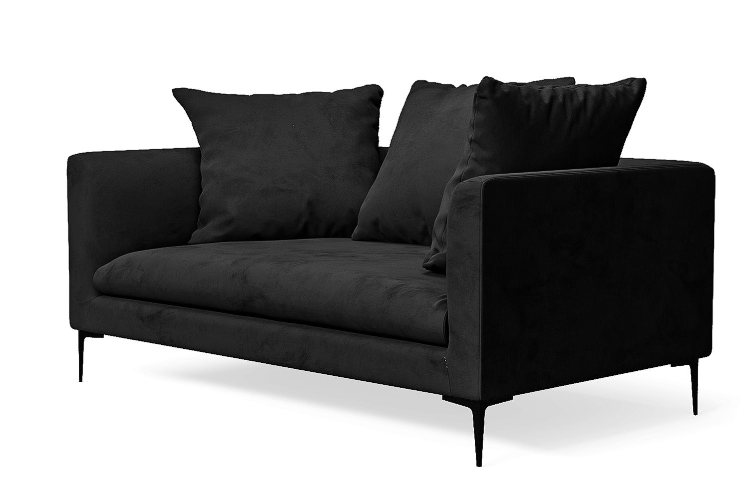 Aprilia 2 Seater Sofa Black Velvet