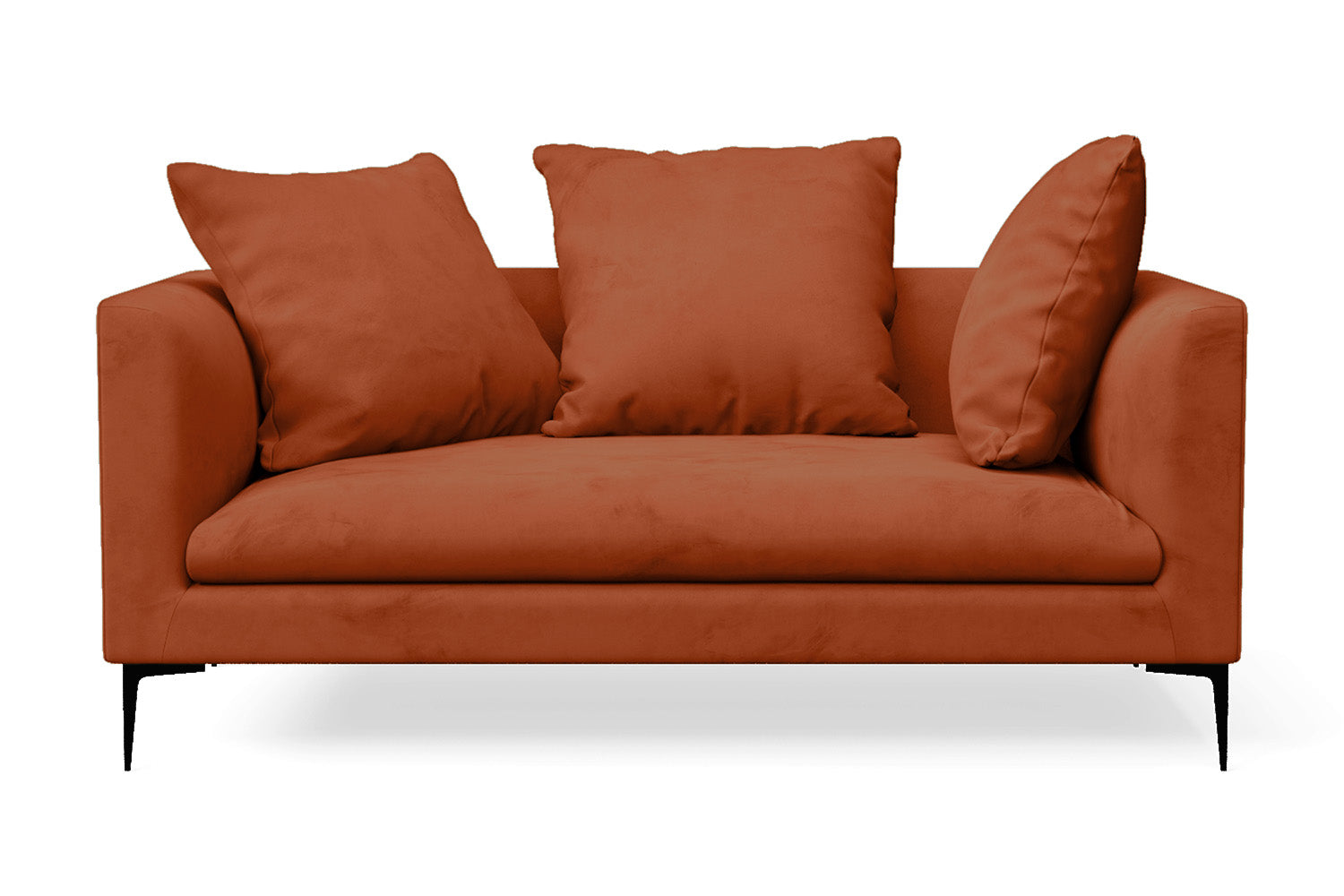 Aprilia 2 Seater Sofa Orange Velvet