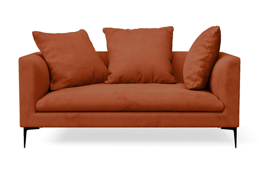 Aprilia 2 Seater Sofa Orange Velvet