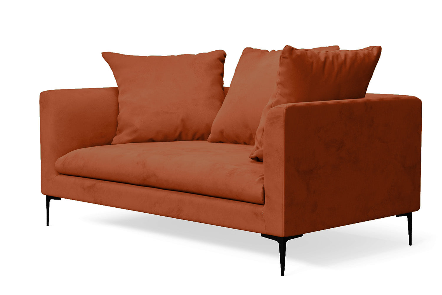 Aprilia 2 Seater Sofa Orange Velvet