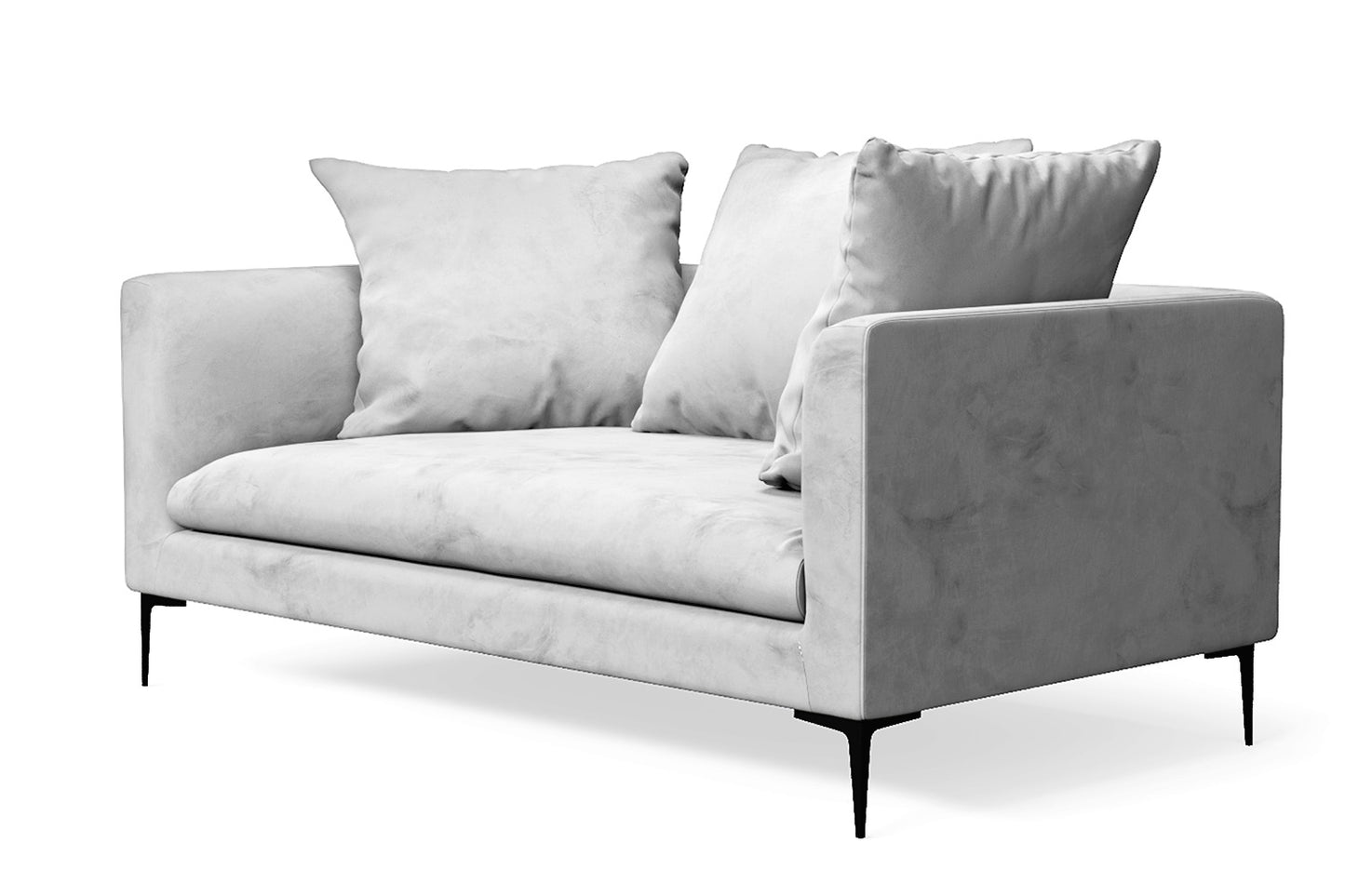 Aprilia 2 Seater Sofa White Velvet