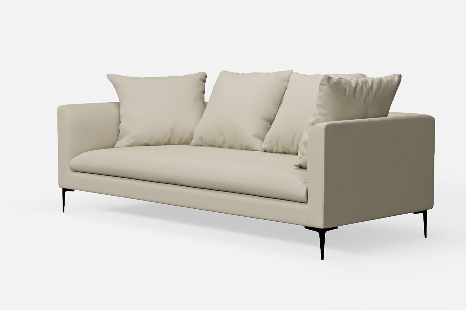 Aprilia 3 Seater Sofa Cream Leather