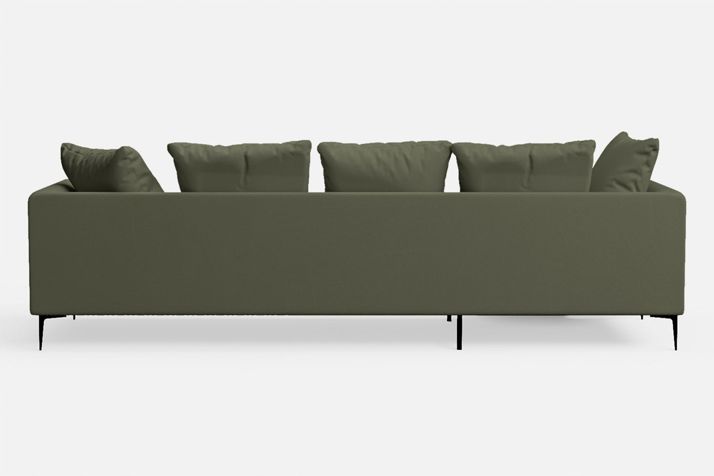 Aprilia 3 Seater Left Hand Facing Chaise Lounge Corner Sofa Sage Leather