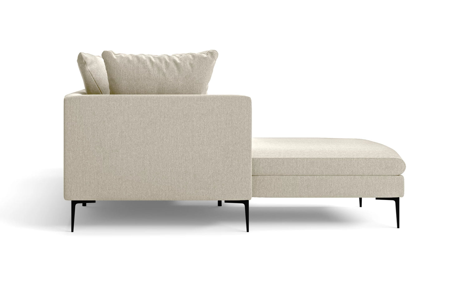 Aprilia 3 Seater Left Hand Facing Chaise Lounge Corner Sofa Cream Linen Fabric