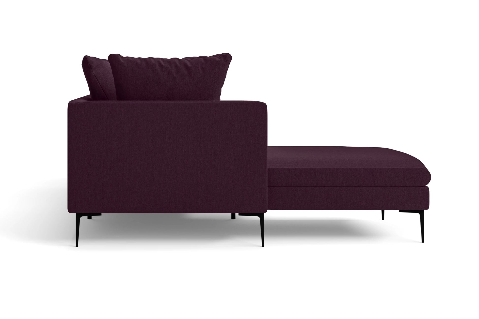 Aprilia 3 Seater Left Hand Facing Chaise Lounge Corner Sofa Purple Linen Fabric