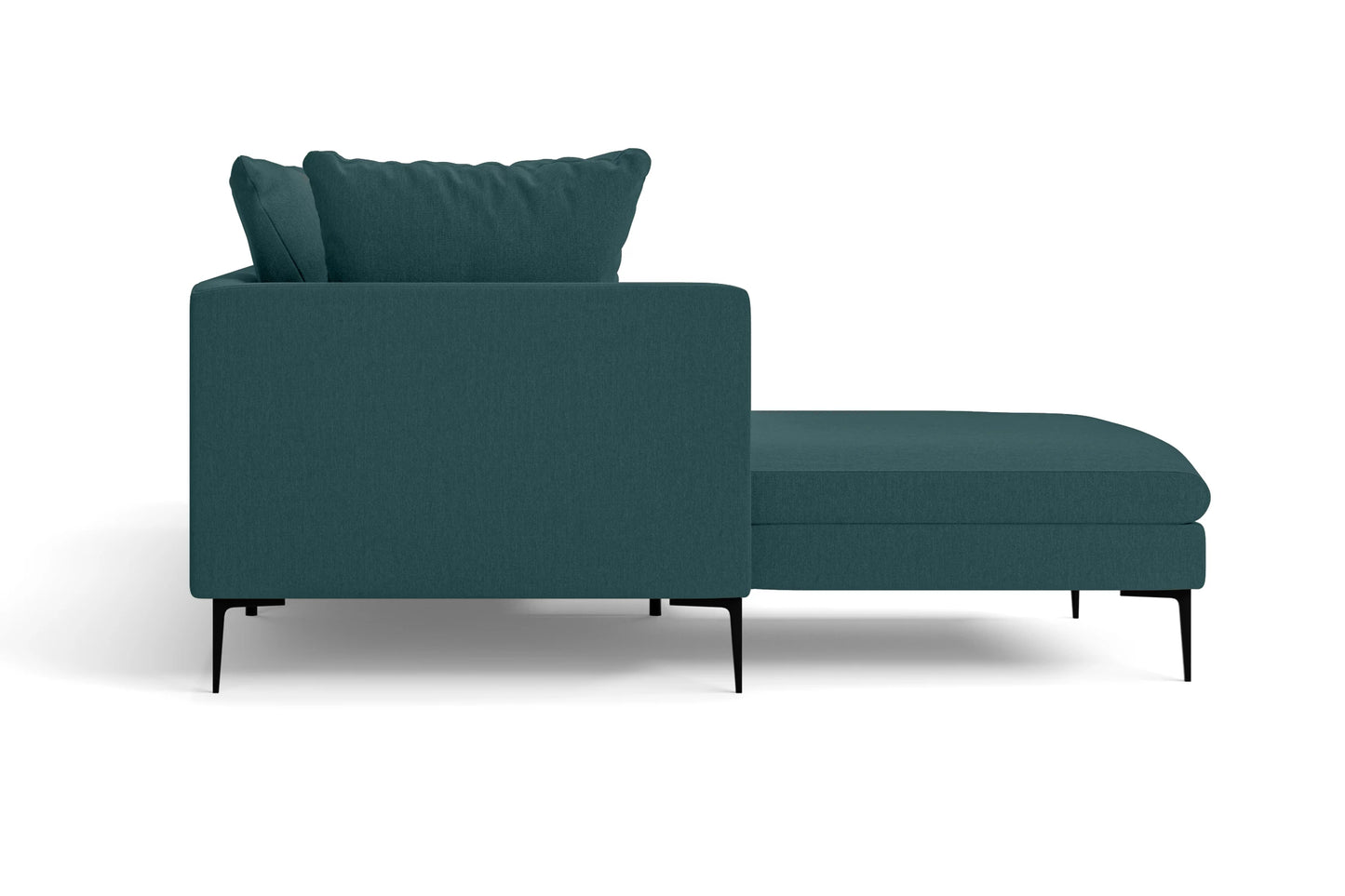 Aprilia 3 Seater Left Hand Facing Chaise Lounge Corner Sofa Teal Linen Fabric