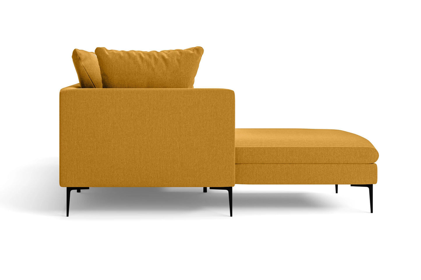 Aprilia 3 Seater Left Hand Facing Chaise Lounge Corner Sofa Yellow Linen Fabric