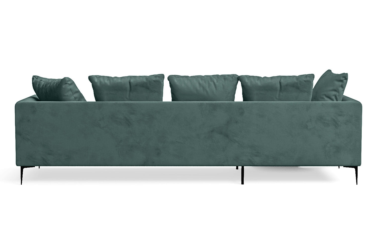 Aprilia 3 Seater Left Hand Facing Chaise Lounge Corner Sofa Teal Velvet