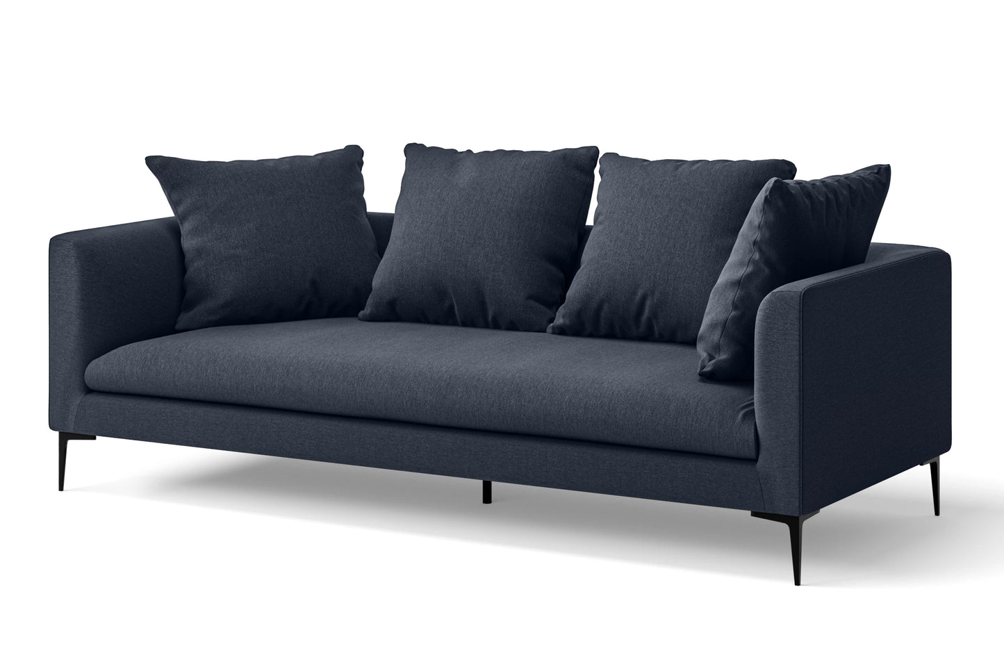 Aprilia 3 Seater Sofa Dark Blue Linen Fabric