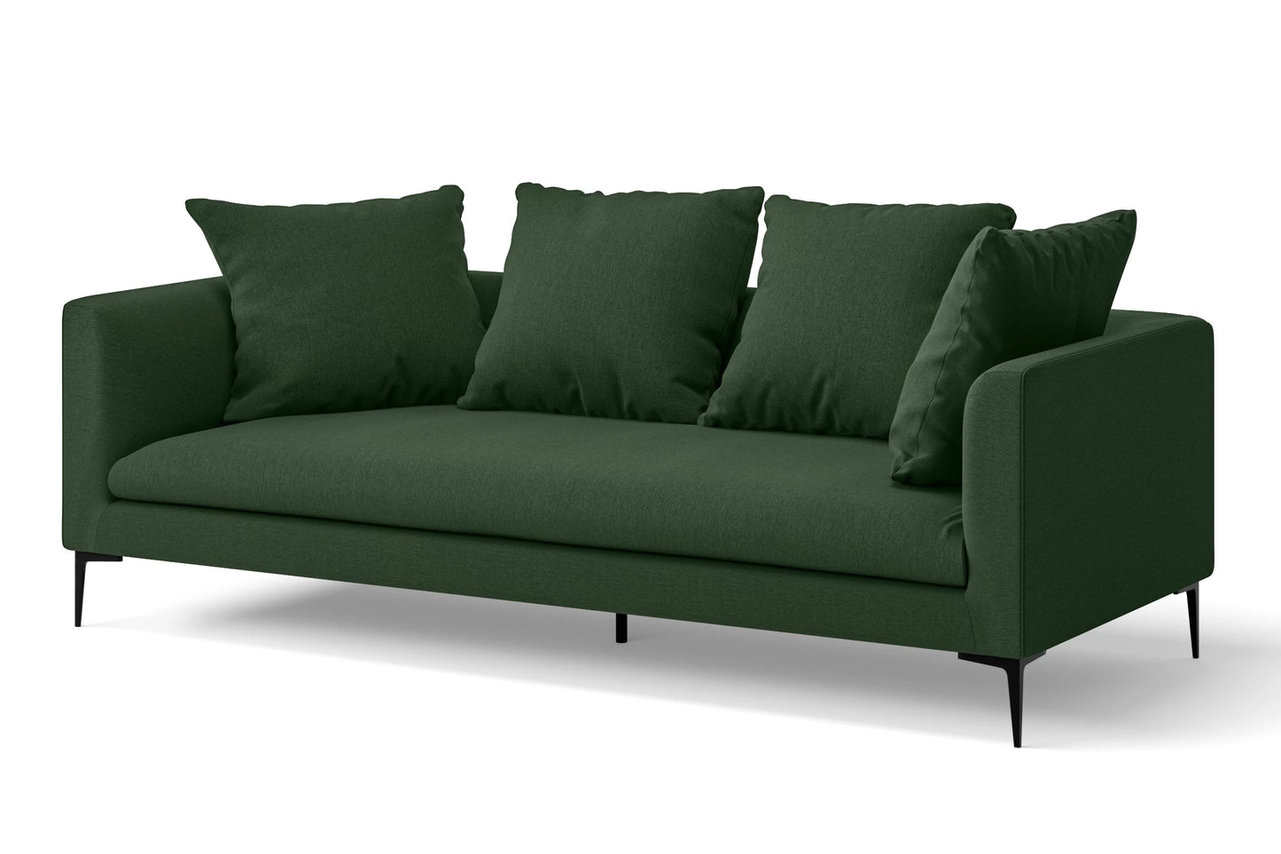 Aprilia 3 Seater Sofa Forest Green Linen Fabric