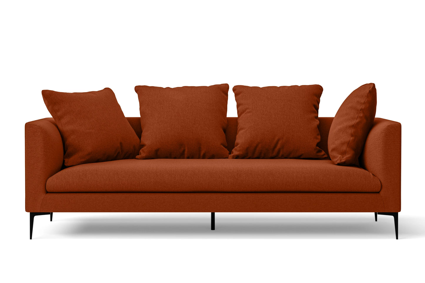 Aprilia 3 Seater Sofa Orange Linen Fabric