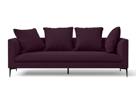 Aprilia 3 Seater Sofa Purple Linen Fabric