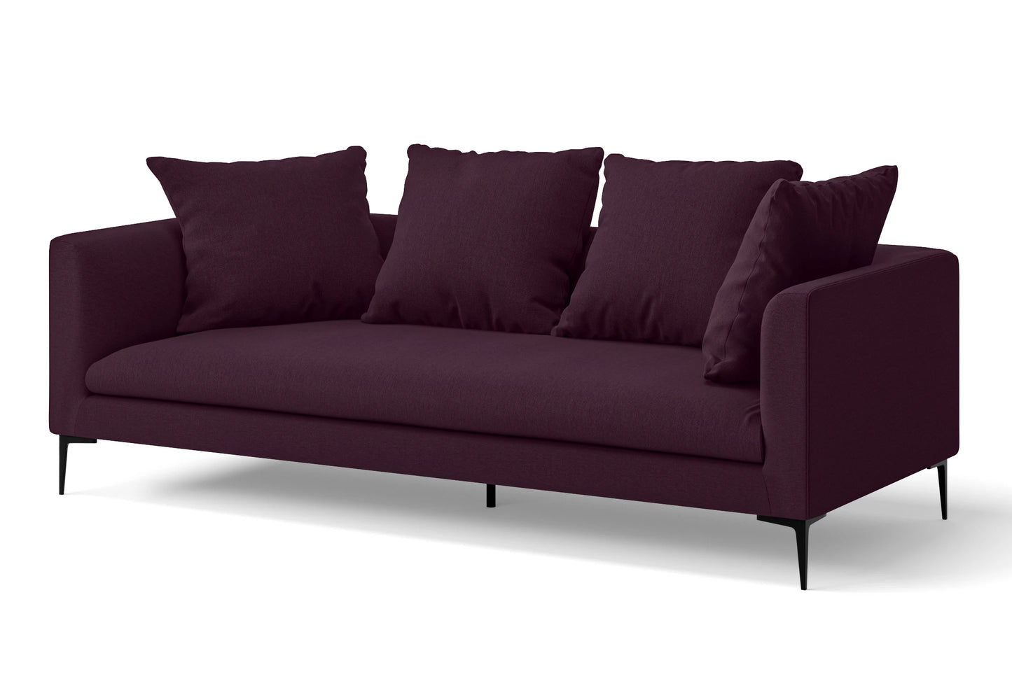 Aprilia 3 Seater Sofa Purple Linen Fabric