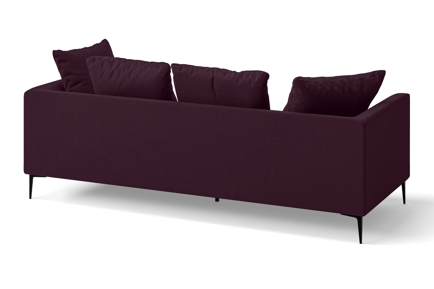 Aprilia 3 Seater Sofa Purple Linen Fabric