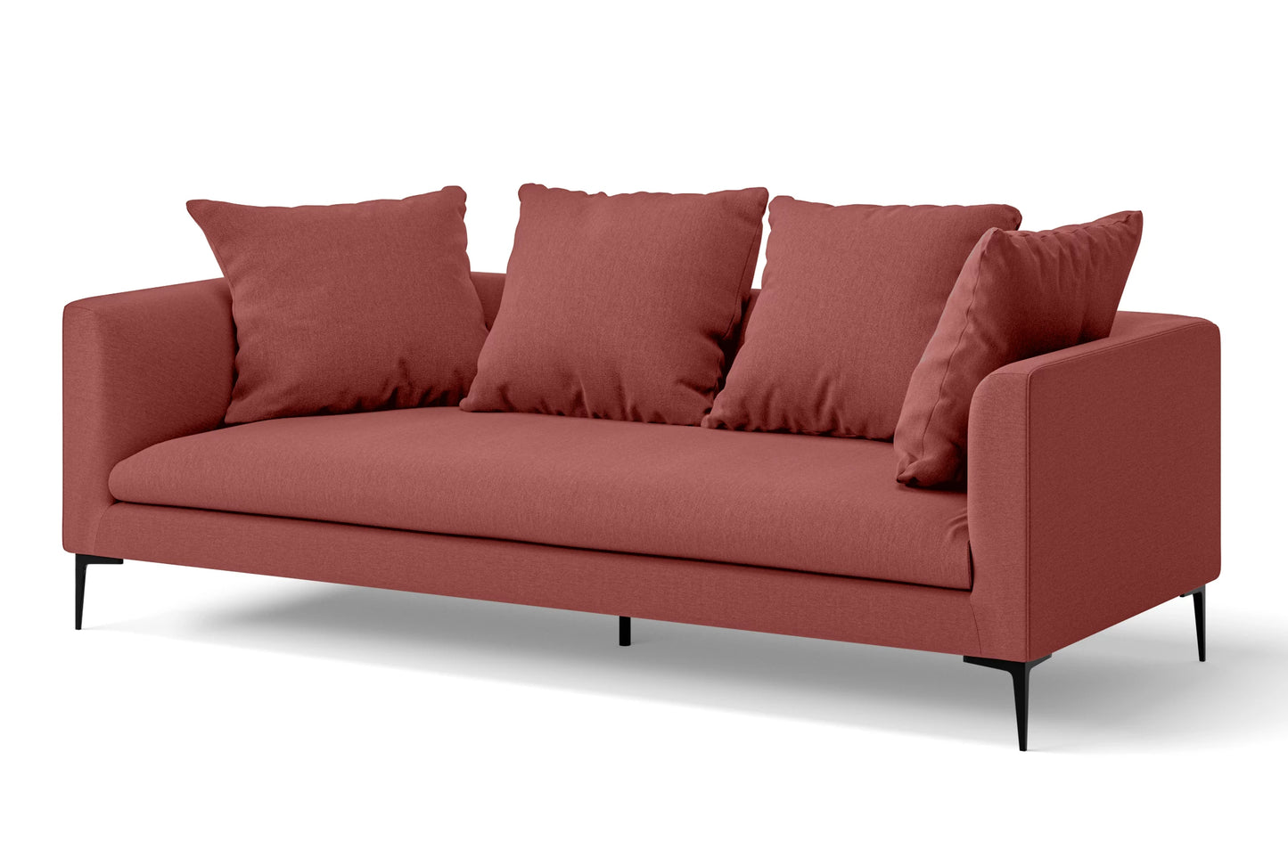 Aprilia 3 Seater Sofa Rose Pink Linen Fabric