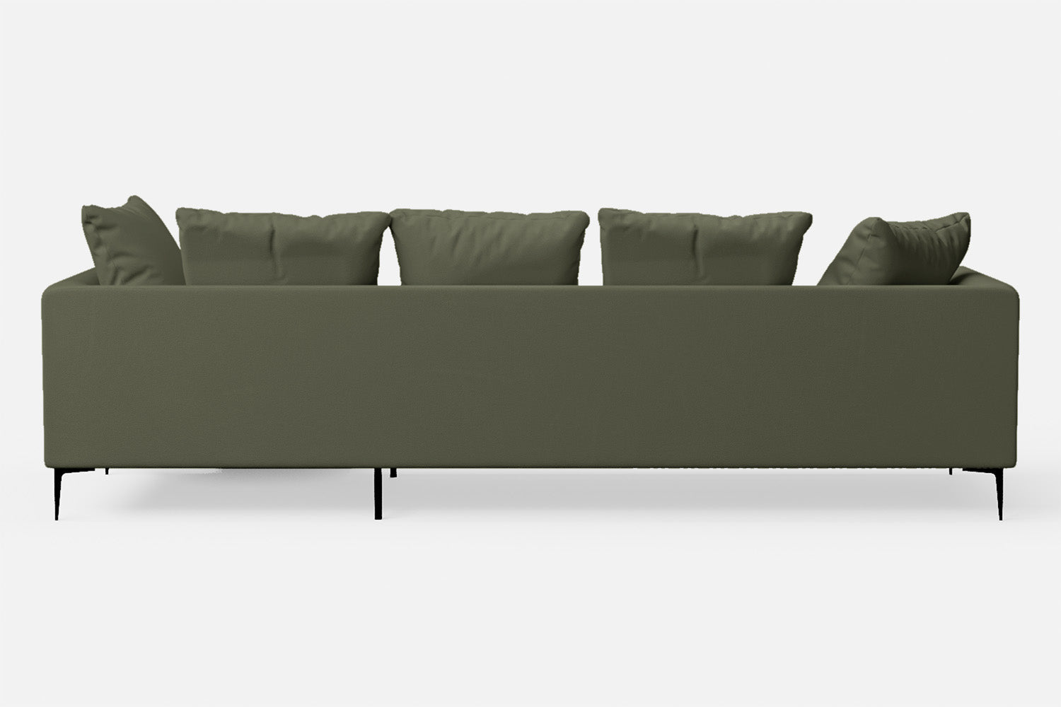 Aprilia 3 Seater Right Hand Facing Chaise Lounge Corner Sofa Sage Leather