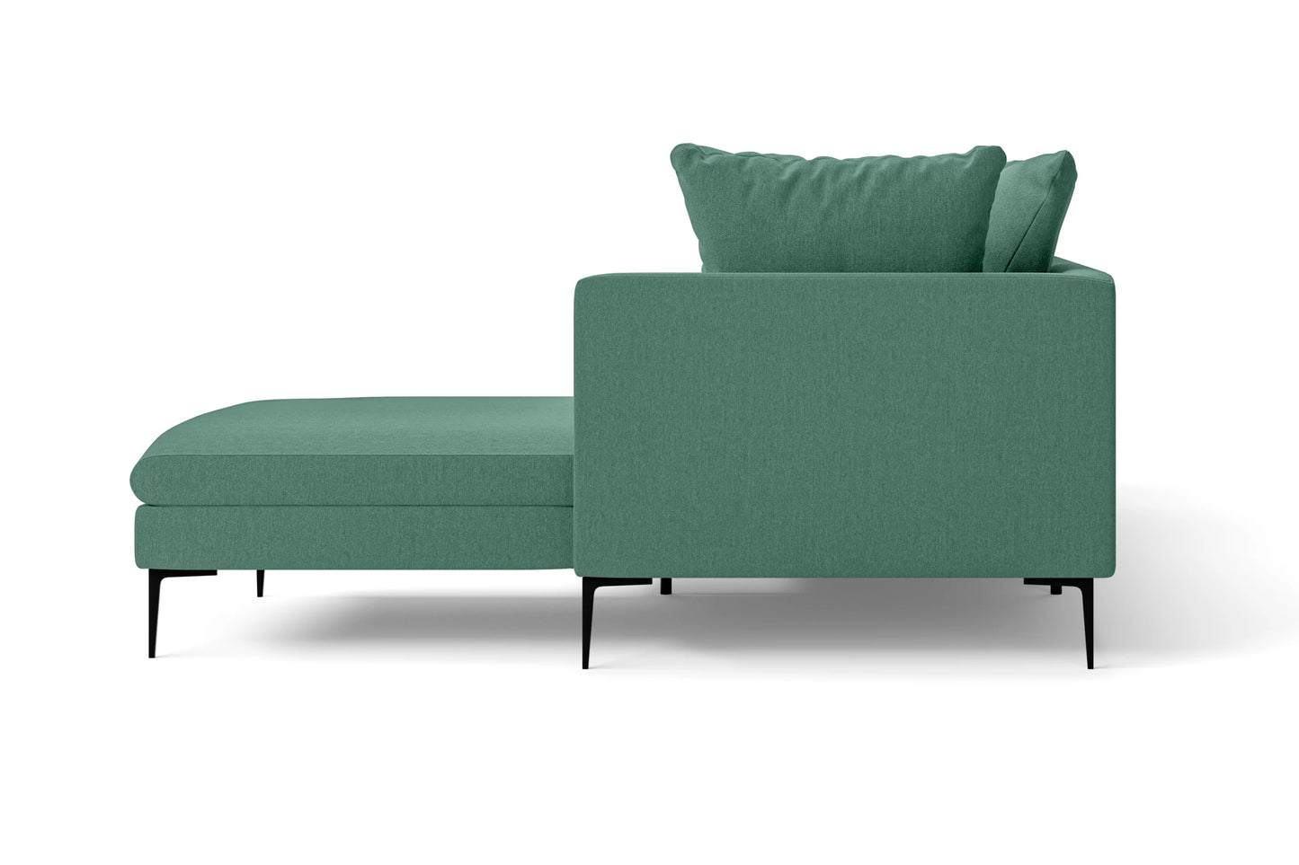 Aprilia 3 Seater Right Hand Facing Chaise Lounge Corner Sofa Mint Green Linen Fabric