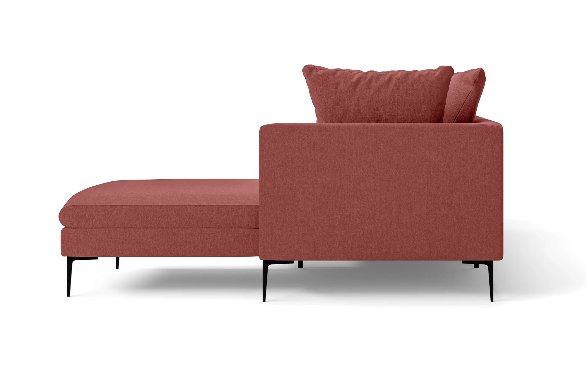 Aprilia 3 Seater Right Hand Facing Chaise Lounge Corner Sofa Rose Pink Linen Fabric