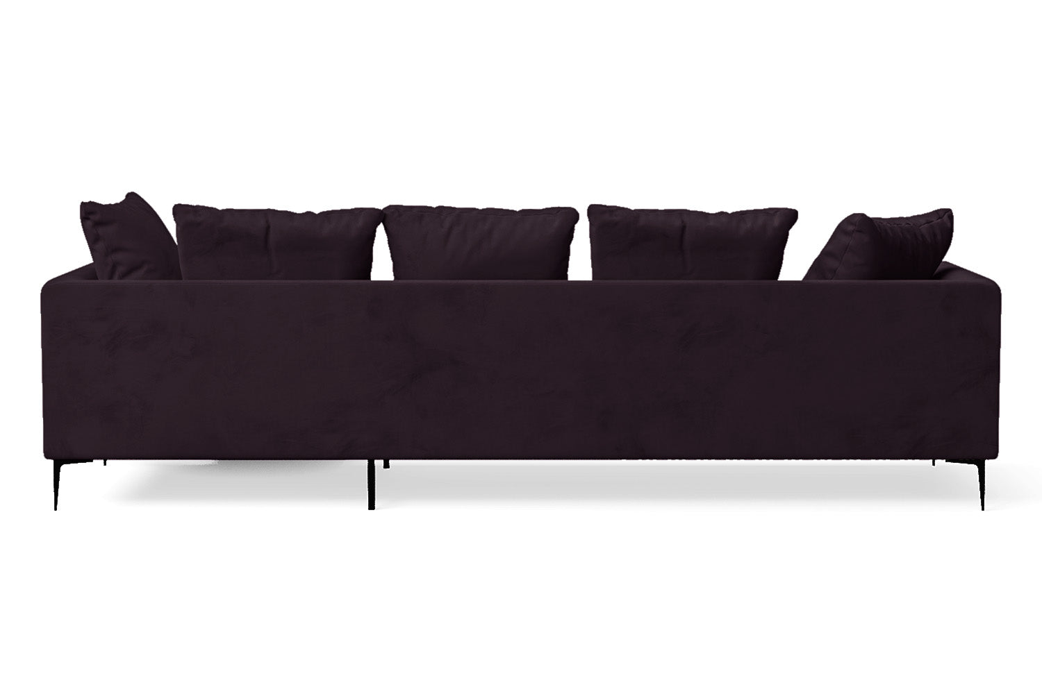 Aprilia 3 Seater Right Hand Facing Chaise Lounge Corner Sofa Purple Velvet