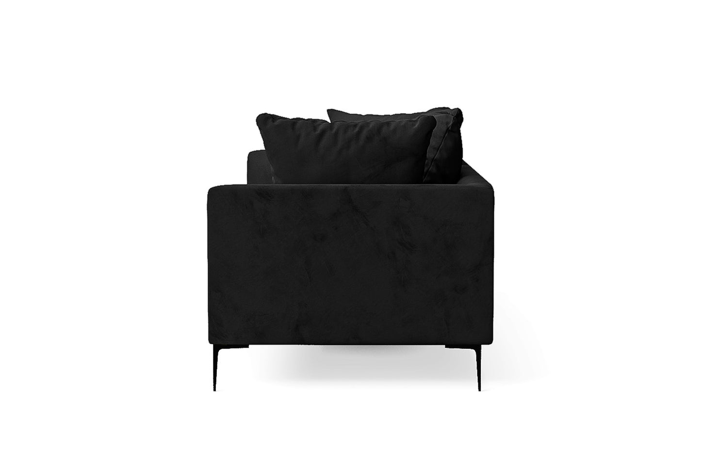 Aprilia 3 Seater Sofa Black Velvet