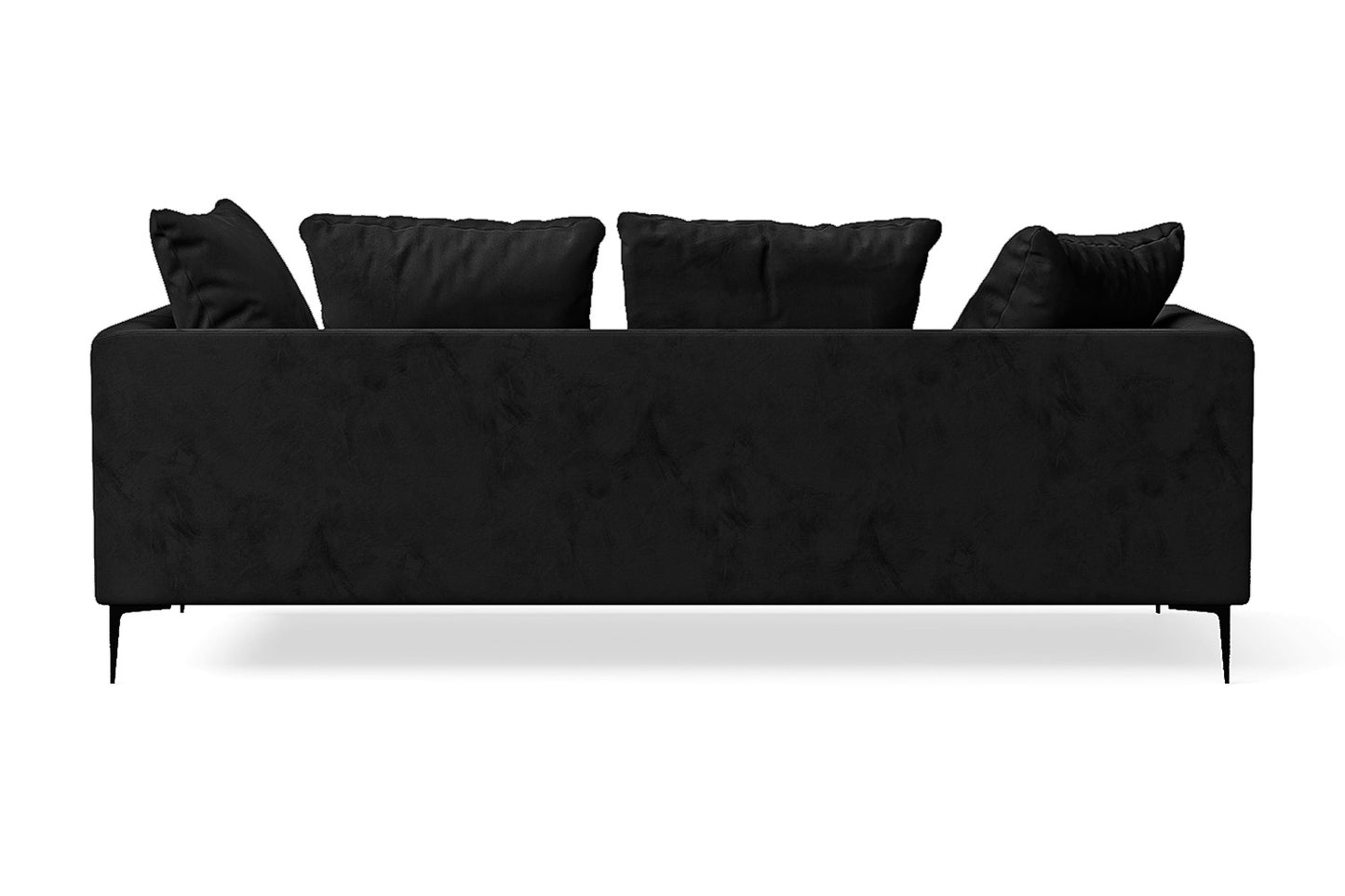 Aprilia 3 Seater Sofa Black Velvet