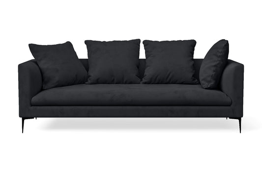 Aprilia 3 Seater Sofa Dark Grey Velvet