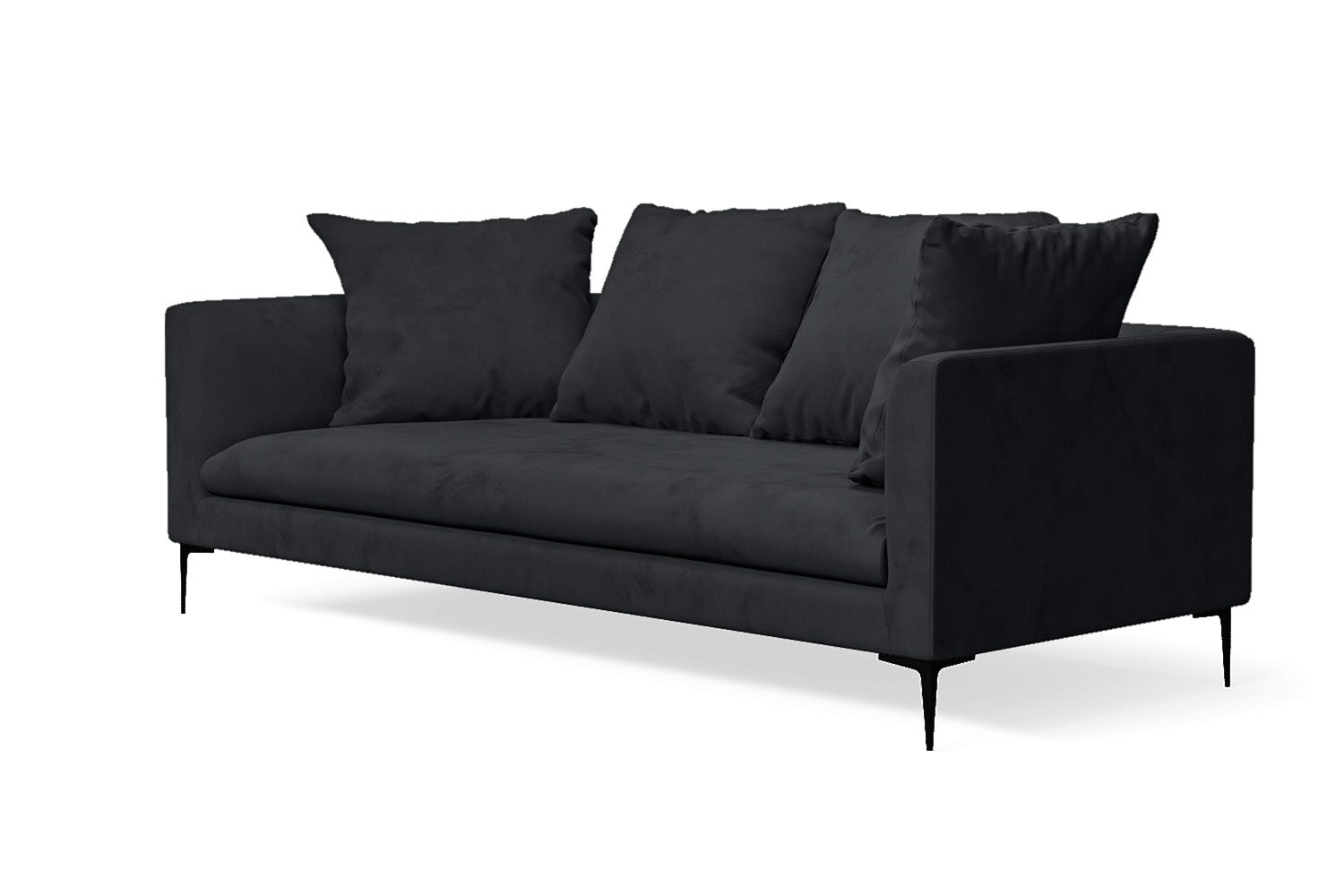 Aprilia 3 Seater Sofa Dark Grey Velvet