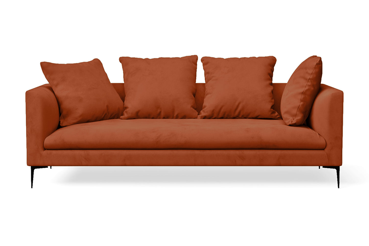 Aprilia 3 Seater Sofa Orange Velvet