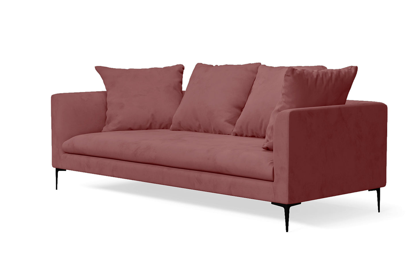 Aprilia 3 Seater Sofa Pink Velvet