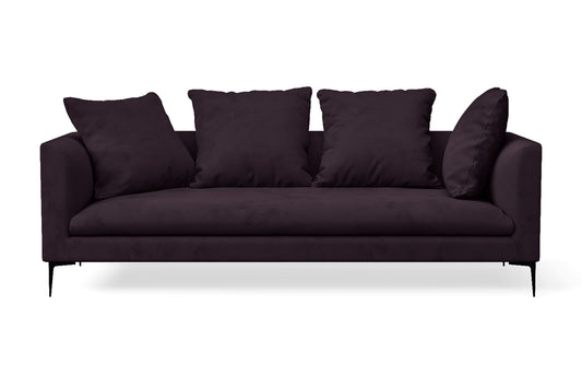 Aprilia 3 Seater Sofa Purple Velvet