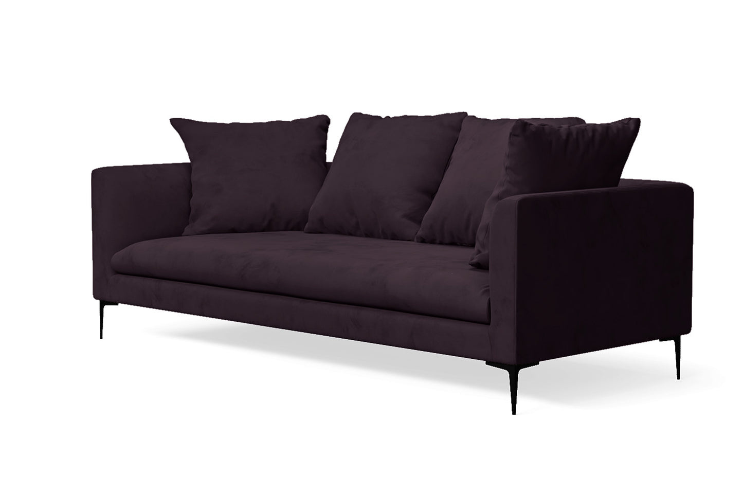 Aprilia 3 Seater Sofa Purple Velvet