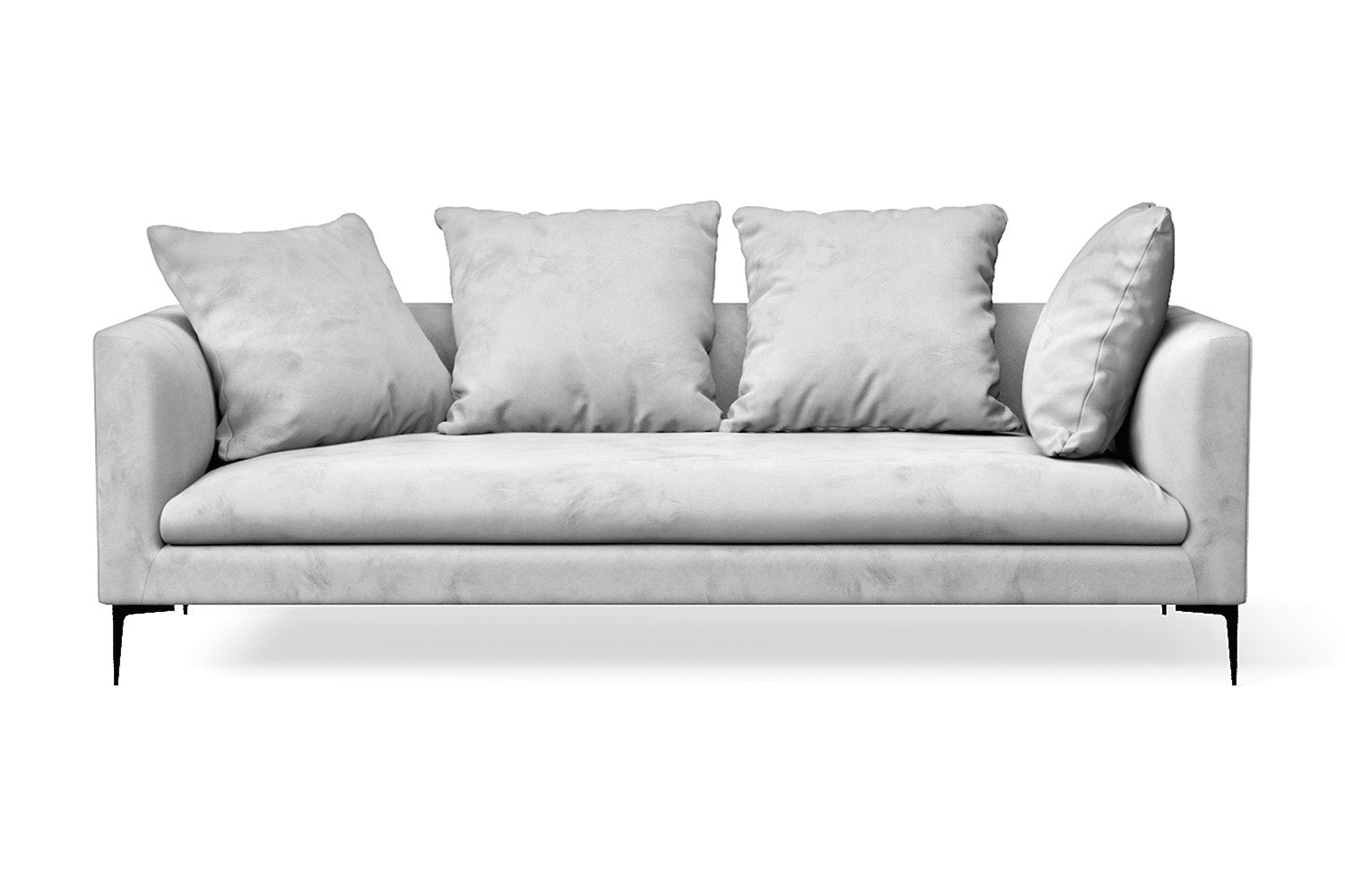 Aprilia 3 Seater Sofa White Velvet