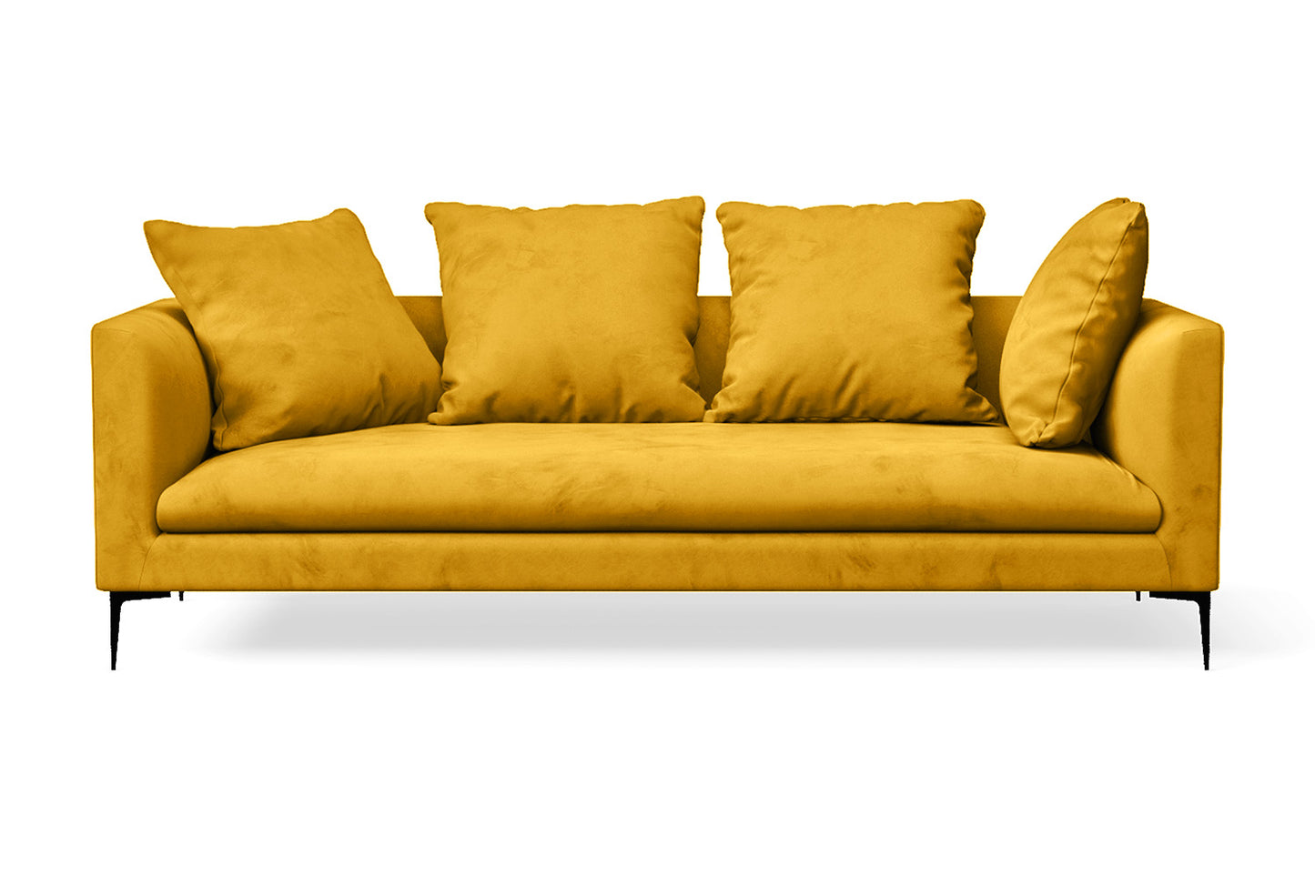 Aprilia 3 Seater Sofa Yellow Velvet