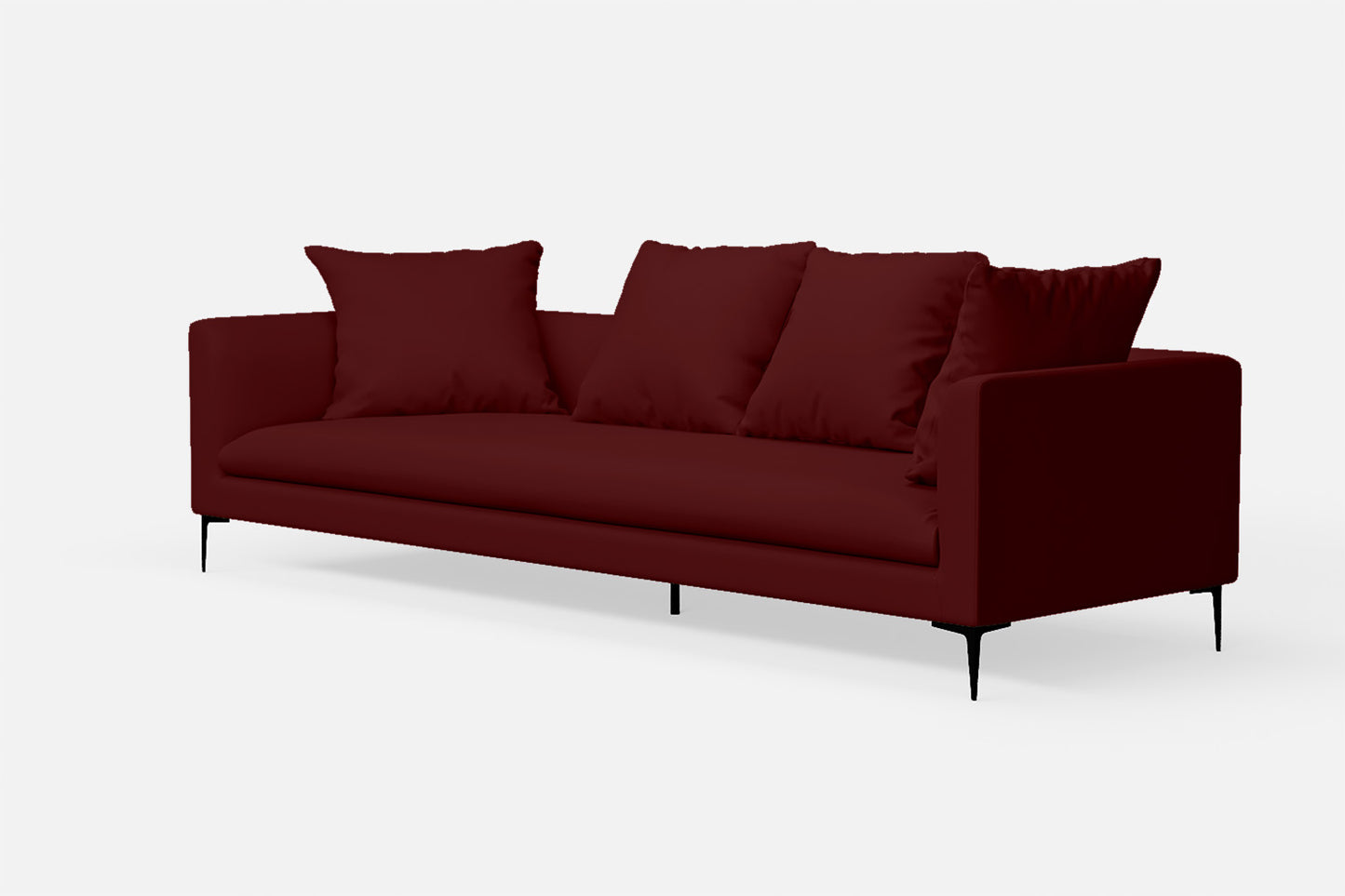 Aprilia 4 Seater Sofa Red Leather